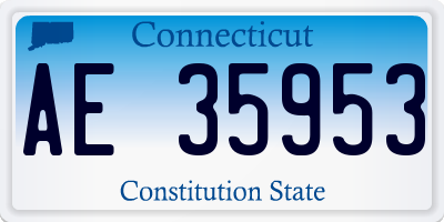 CT license plate AE35953