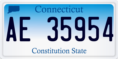 CT license plate AE35954