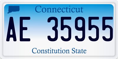 CT license plate AE35955