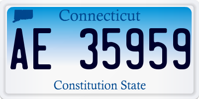 CT license plate AE35959