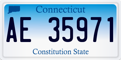 CT license plate AE35971