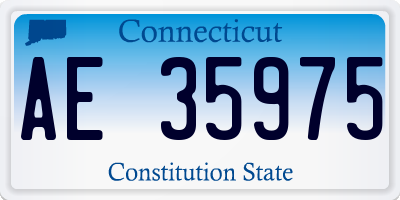 CT license plate AE35975