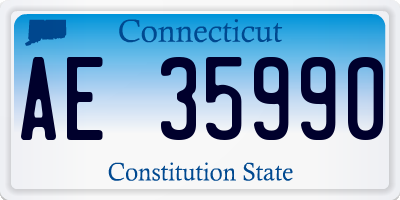 CT license plate AE35990