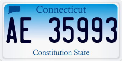 CT license plate AE35993