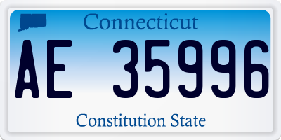 CT license plate AE35996