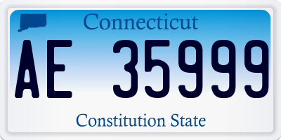 CT license plate AE35999