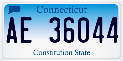 CT license plate AE36044
