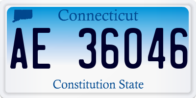 CT license plate AE36046