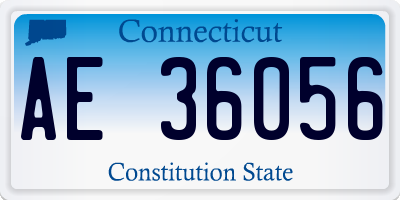 CT license plate AE36056