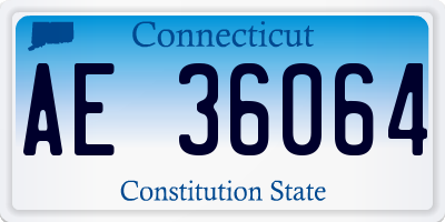 CT license plate AE36064