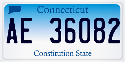 CT license plate AE36082