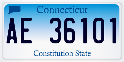 CT license plate AE36101