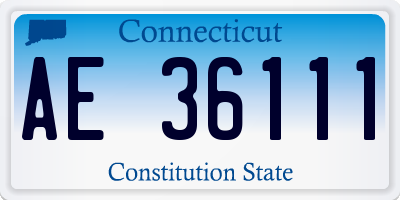 CT license plate AE36111