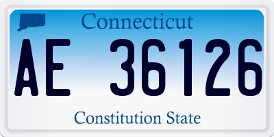 CT license plate AE36126