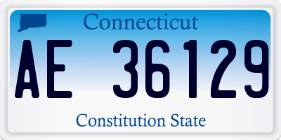 CT license plate AE36129