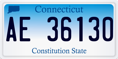 CT license plate AE36130