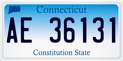 CT license plate AE36131