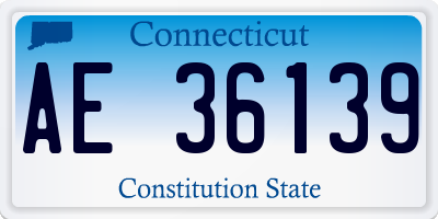 CT license plate AE36139