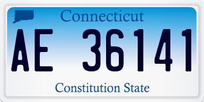 CT license plate AE36141