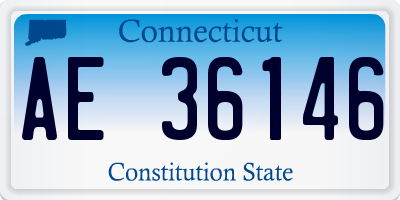 CT license plate AE36146