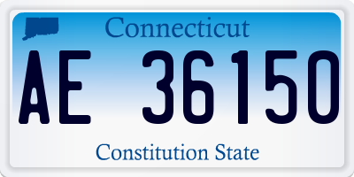 CT license plate AE36150