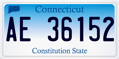 CT license plate AE36152