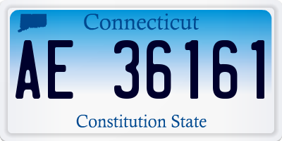 CT license plate AE36161