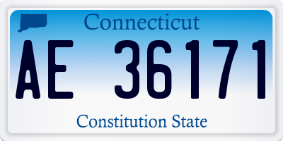 CT license plate AE36171