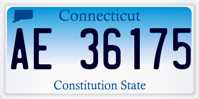 CT license plate AE36175