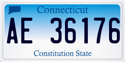 CT license plate AE36176