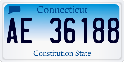 CT license plate AE36188