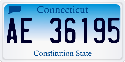 CT license plate AE36195
