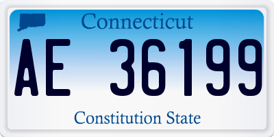 CT license plate AE36199