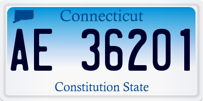 CT license plate AE36201