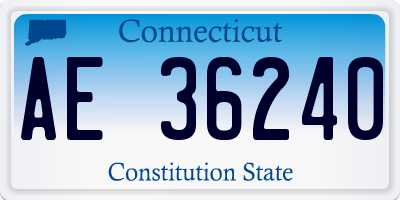 CT license plate AE36240