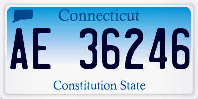 CT license plate AE36246