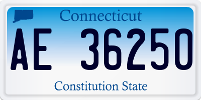 CT license plate AE36250