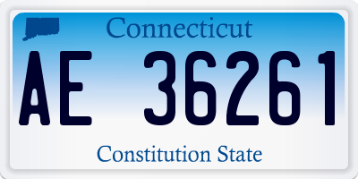 CT license plate AE36261