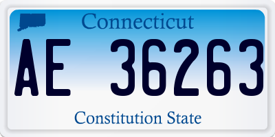 CT license plate AE36263