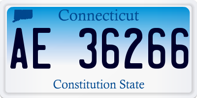 CT license plate AE36266