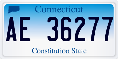 CT license plate AE36277