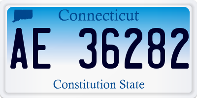 CT license plate AE36282
