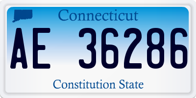 CT license plate AE36286