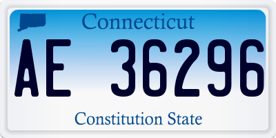 CT license plate AE36296