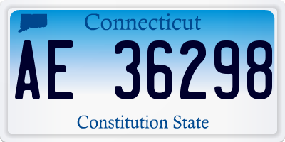 CT license plate AE36298