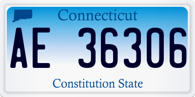 CT license plate AE36306