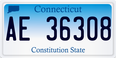 CT license plate AE36308