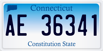 CT license plate AE36341