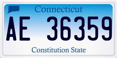 CT license plate AE36359