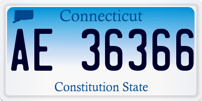 CT license plate AE36366